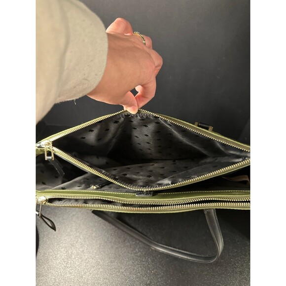 Kate Spade Watson Lane Olive Nylon Tote Bag – Black Handles - Picture 8 of 10